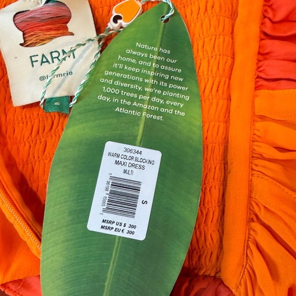 farm RIO Macaw Scarf Cut Out Maxi Dress in Color Block Multi Size Small NWT - Picture 12 of 14
